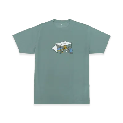 mont-bell T-Shirt WIC. T-Shirt Camp Bear "Blue Green"