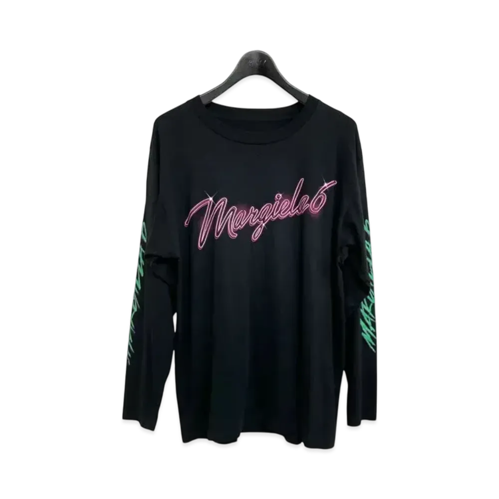MM6 Maison Margiela Women's Long Sleeve T-Shirt "Black"