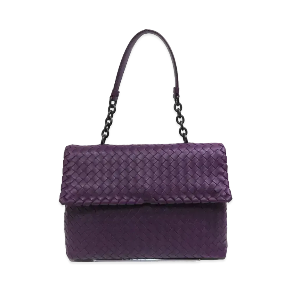 Bottega Veneta Olimpia Intrecciato leather shoulder Bag "Purple"