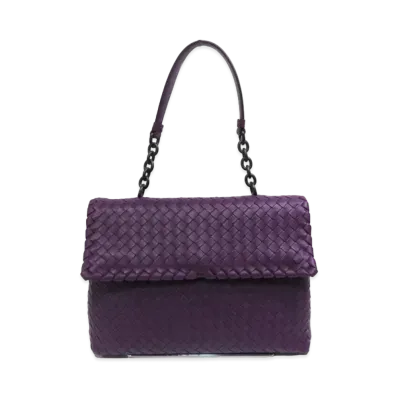 Bottega Veneta Olimpia Intrecciato leather shoulder Bag "Purple"