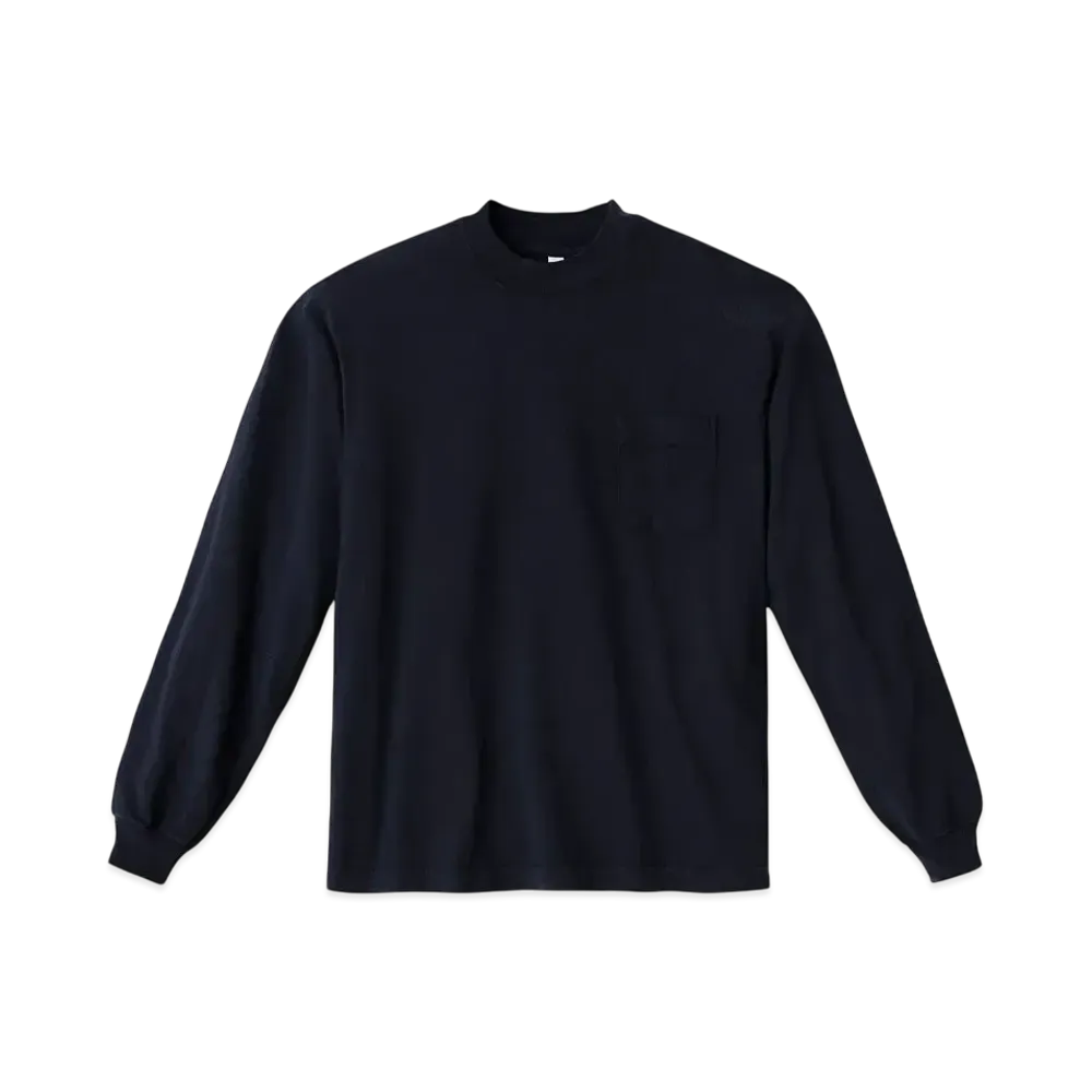 Los Angeles Apparel Long Sleeve Garment Dye Pocket T-Shirt "Navy"