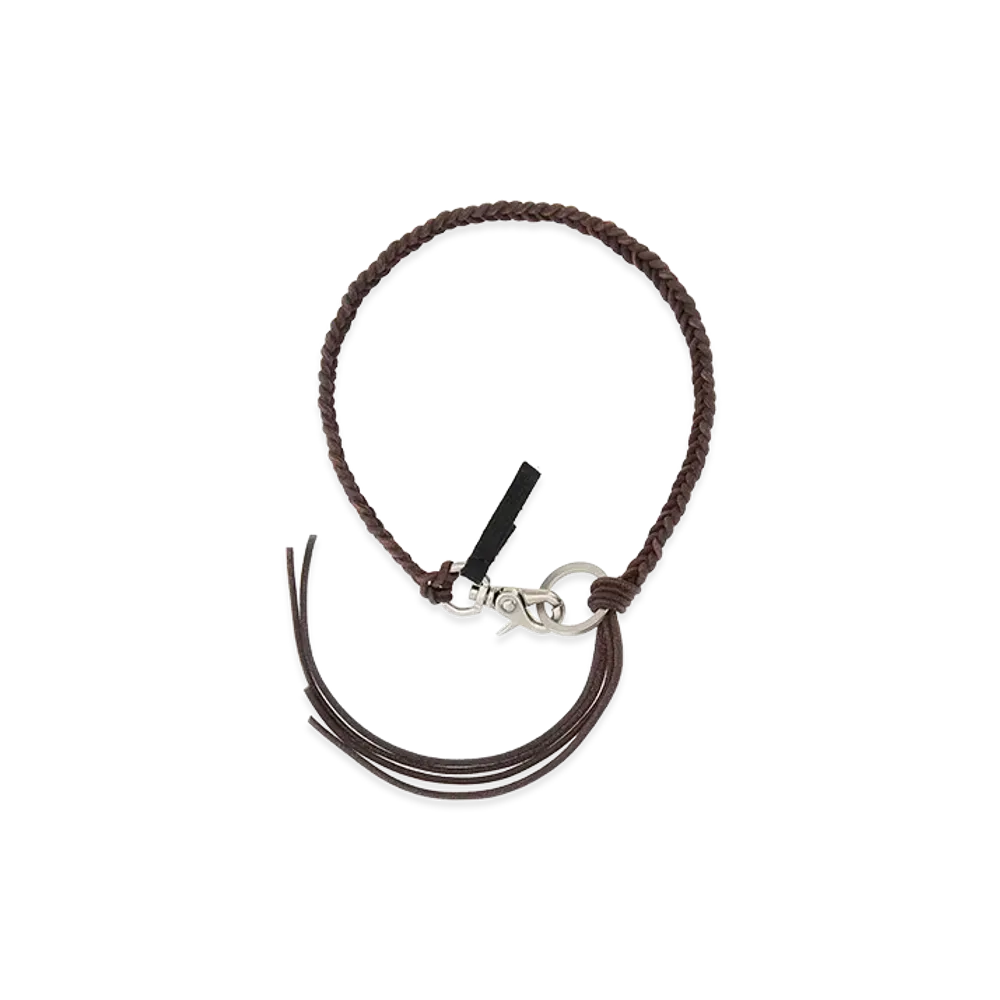 OUR LEGACY Leather Ladon Necklace "Brown"