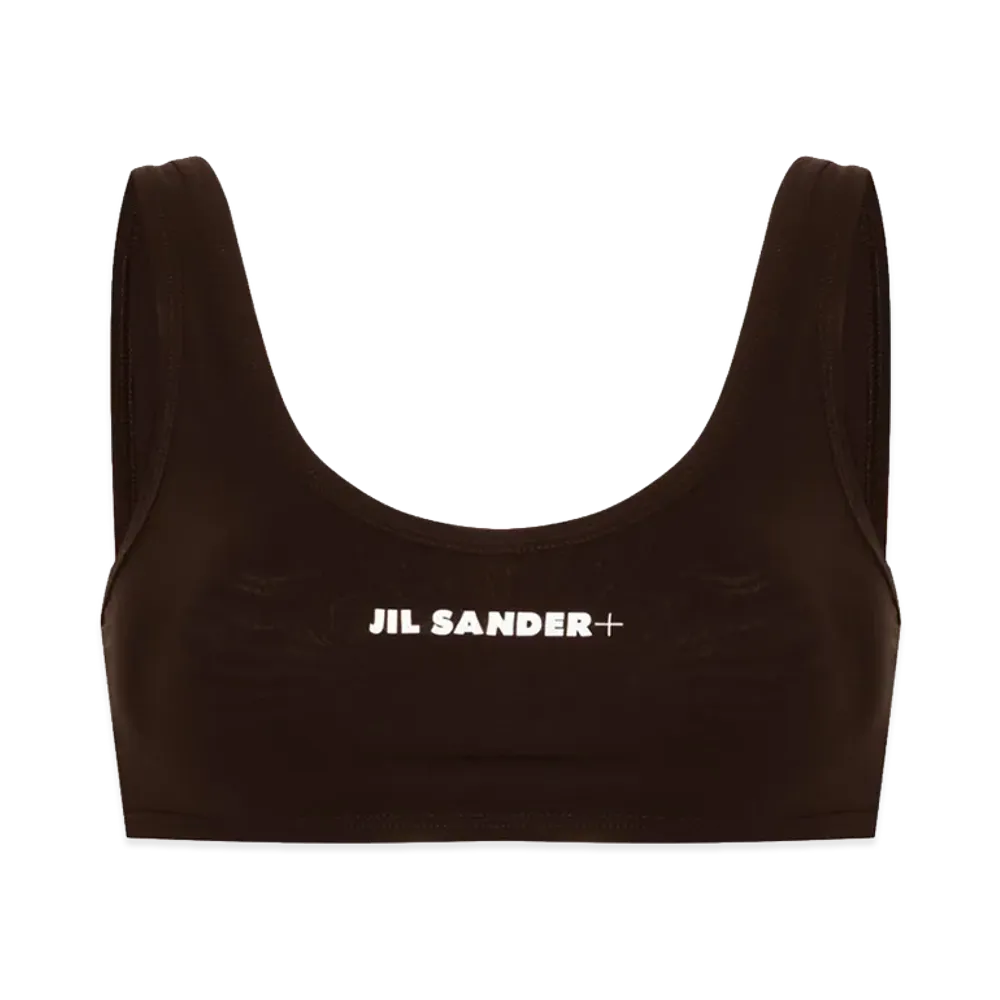 Jil Sander Women's Logo Bikini Top "Brown"