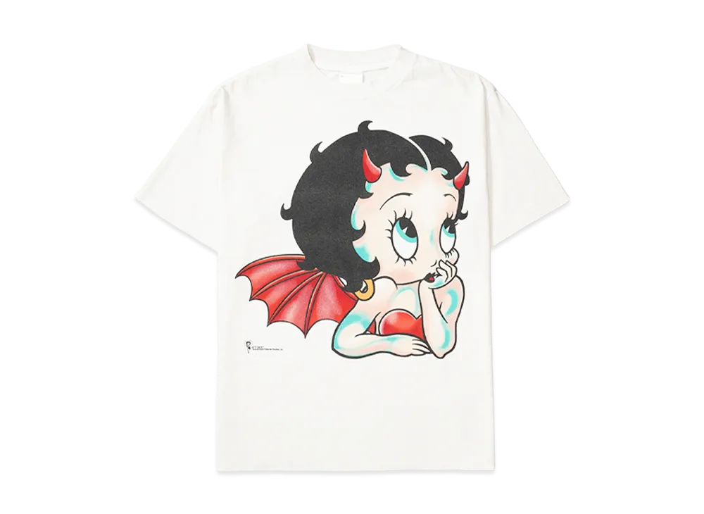 SAINT Mxxxxxx x Betty Boop Bty SS T-Shirt/Devil "White"