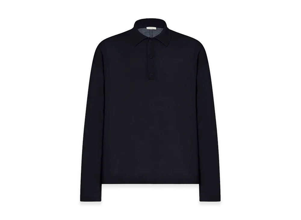 The Row Djon Wool Polo "Navy"