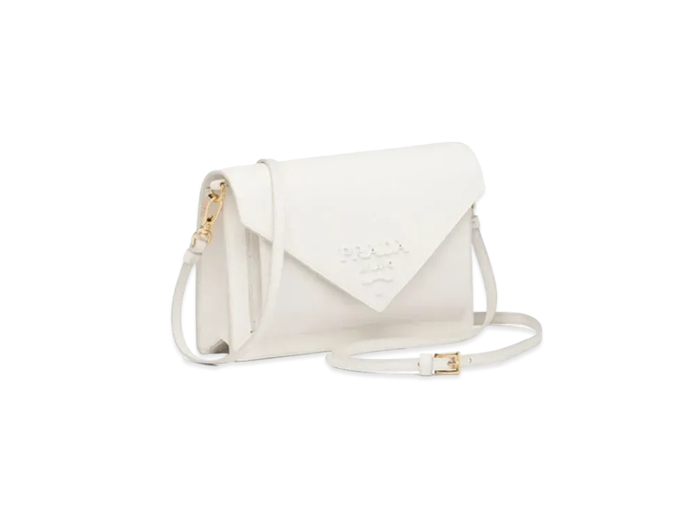 PRADA Saffiano Leather Mini Bag "White"