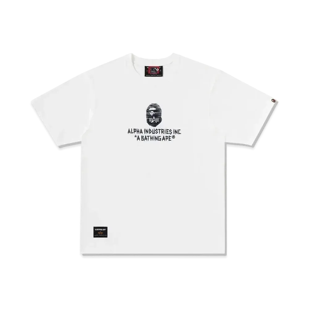 A BATHING APE x ALPHA INDUSTRIES Tee "Ivory"