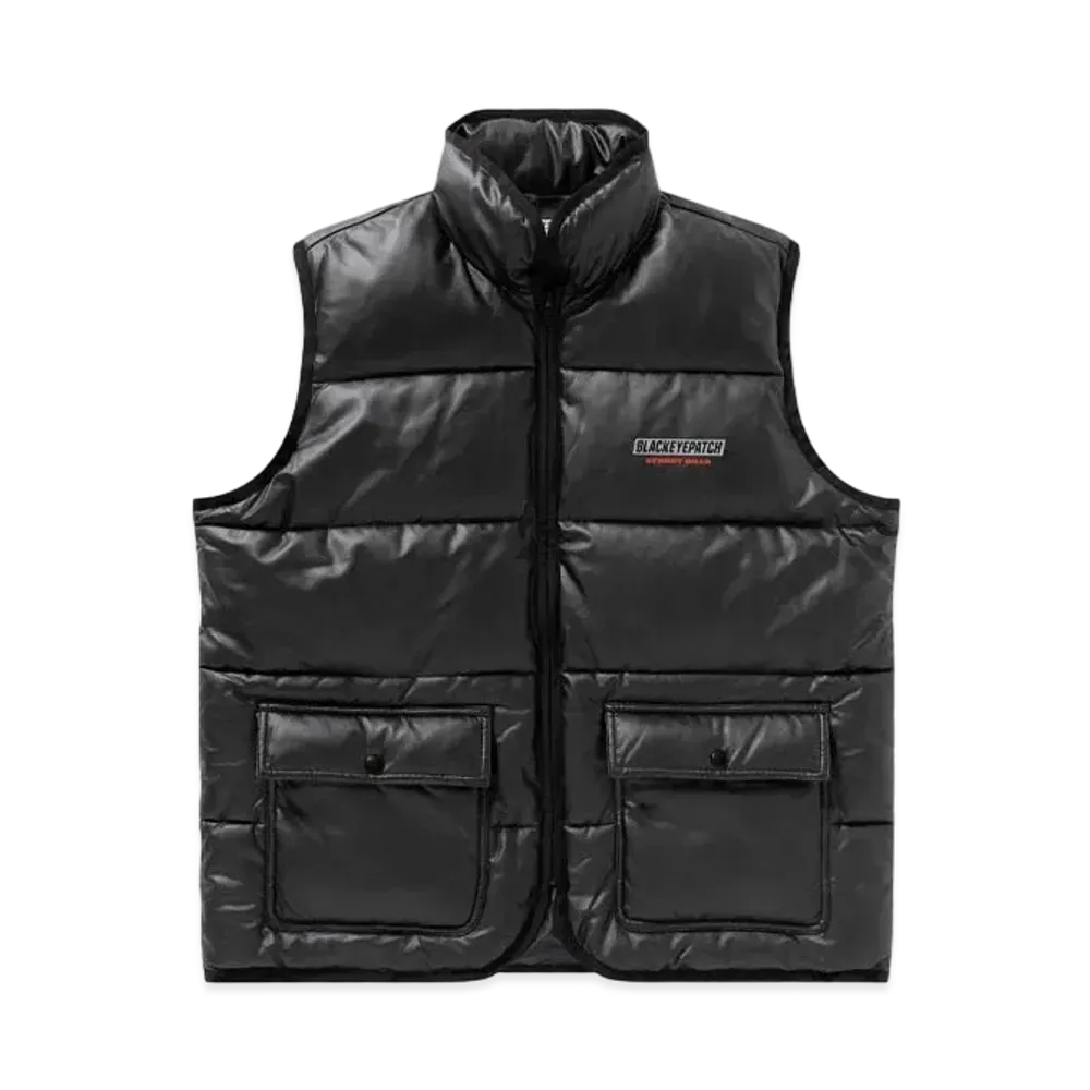 Blackeyepatch Racing Logo Puffer Ves "Black"