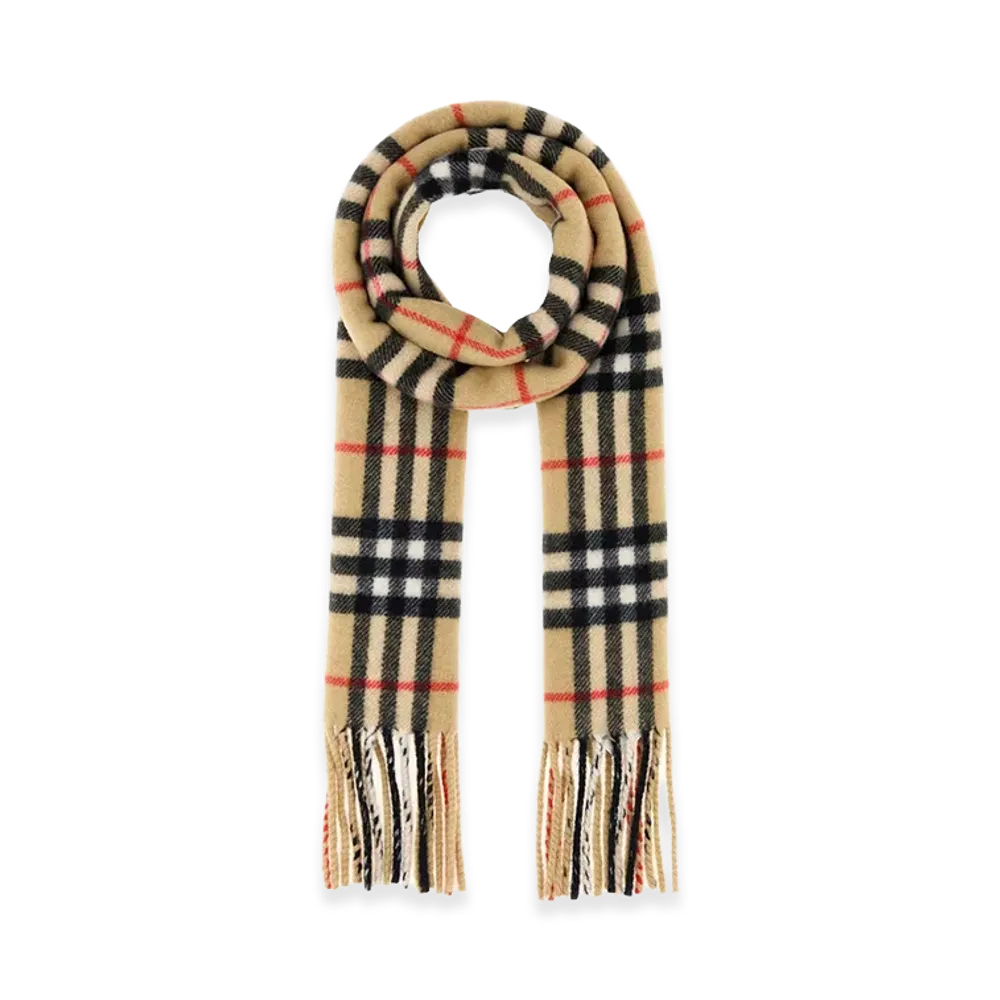 Burberry Embroidered Cashmere Scarf "Sand"