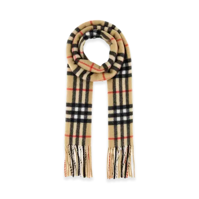 Burberry Embroidered Cashmere Scarf "Sand"