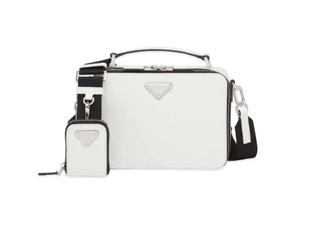 PRADA Brique Brushed Leather Bag "White"