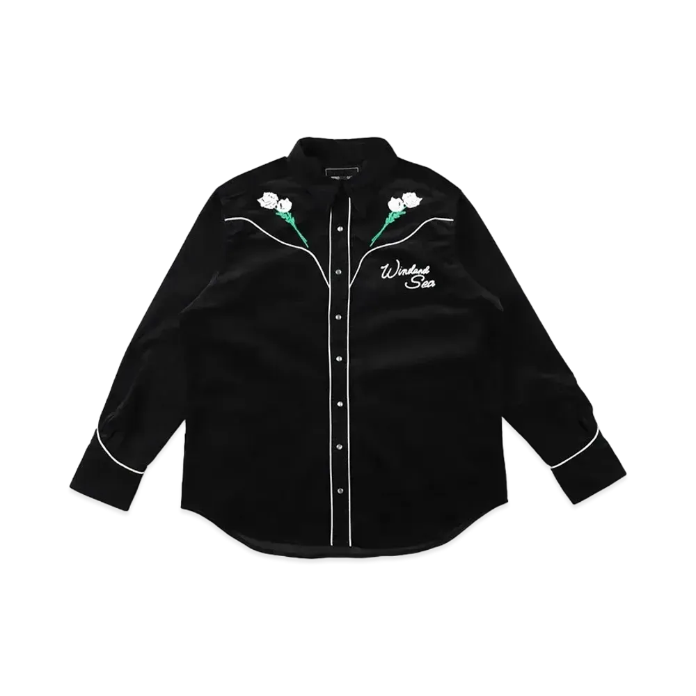 WIND AND SEA Corduroy Western Shirt "Black"