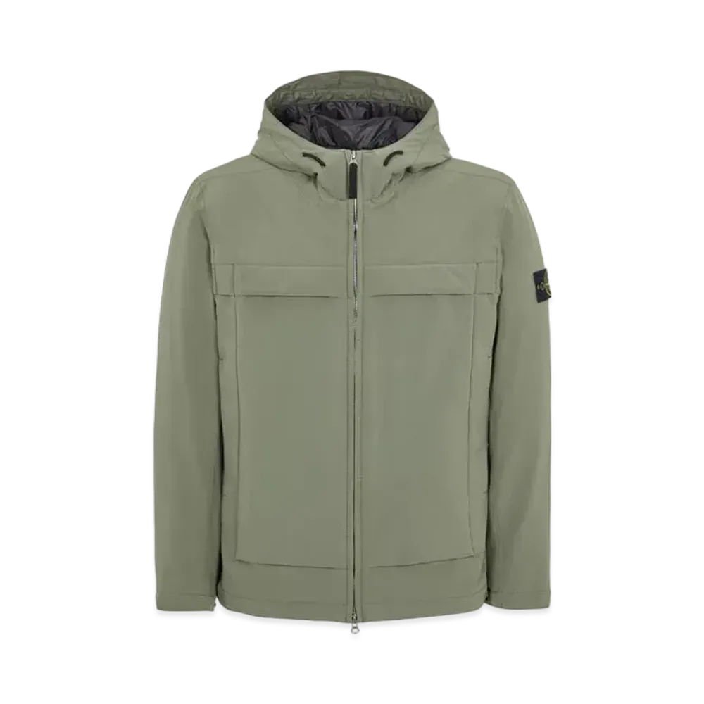 Stone Island 41427 SOFT SHELL-R E.DYE TECHNOLOGY WITH PRIMALOFT INSULATION TECHNOLOGY "Sage Green"