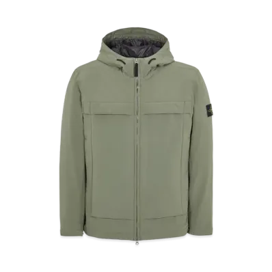 Stone Island 41427 SOFT SHELL-R E.DYE TECHNOLOGY WITH PRIMALOFT INSULATION TECHNOLOGY "Sage Green"