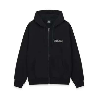 Stussy SS Link Zip Hoodie "Black"