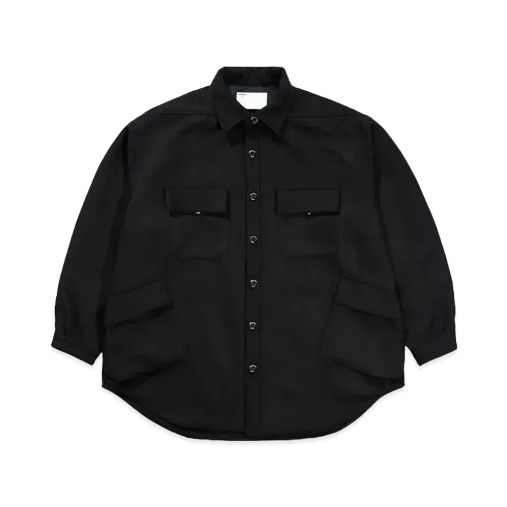 Poliquant THE DEFORMED MELTON CPO SHIRT JACKET "BLACK"
