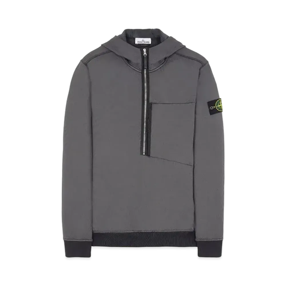Stone Island 63247 COTTON NYLON FLEECE "Steel Grey"
