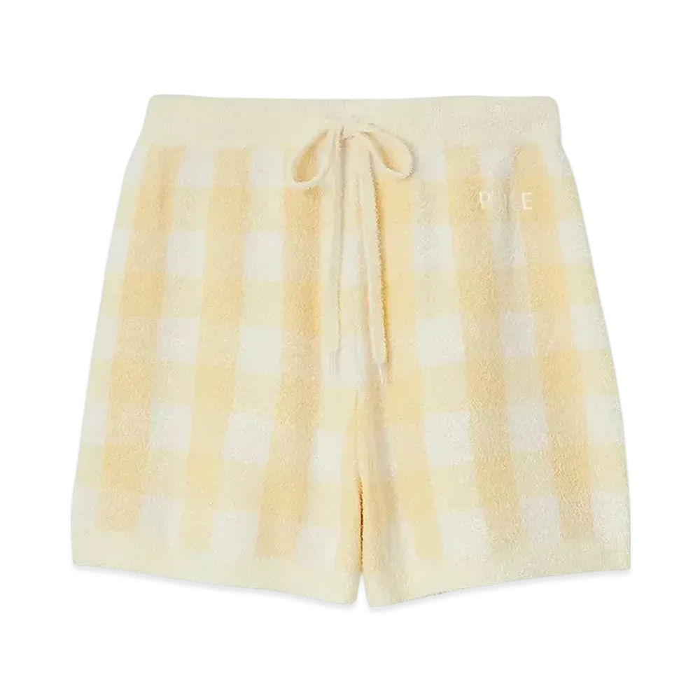 GELATO PIQUE Check Jacquard Shorts "Yellow"
