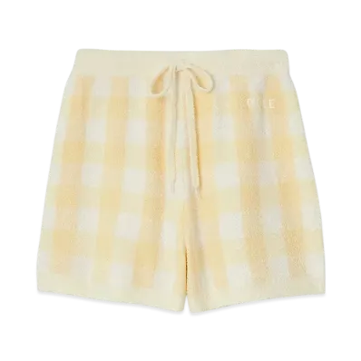 GELATO PIQUE Check Jacquard Shorts "Yellow"