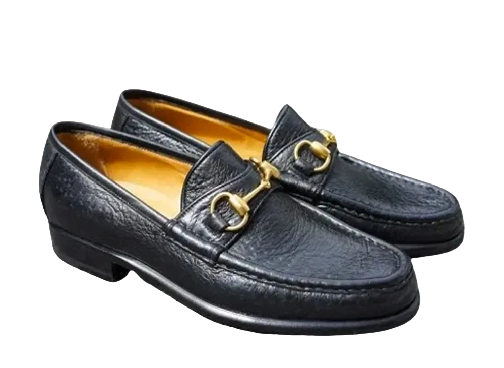 Enzo Bonafe Bit Loafer Peccary Nero "Black"