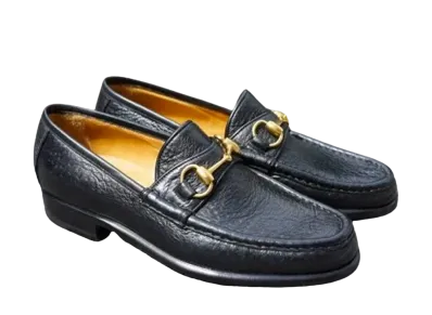 Enzo Bonafe Bit Loafer Peccary Nero "Black"