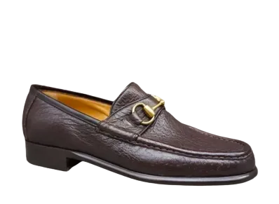 Enzo Bonafe Bit Loafer Peccary T.Moro "Dark Brown"
