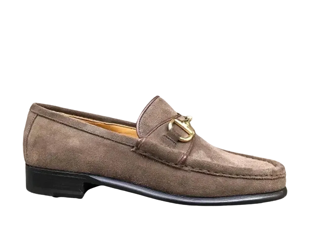 Enzo Bonafe Bit Loafer Super Buck Olive Suede "Olive"