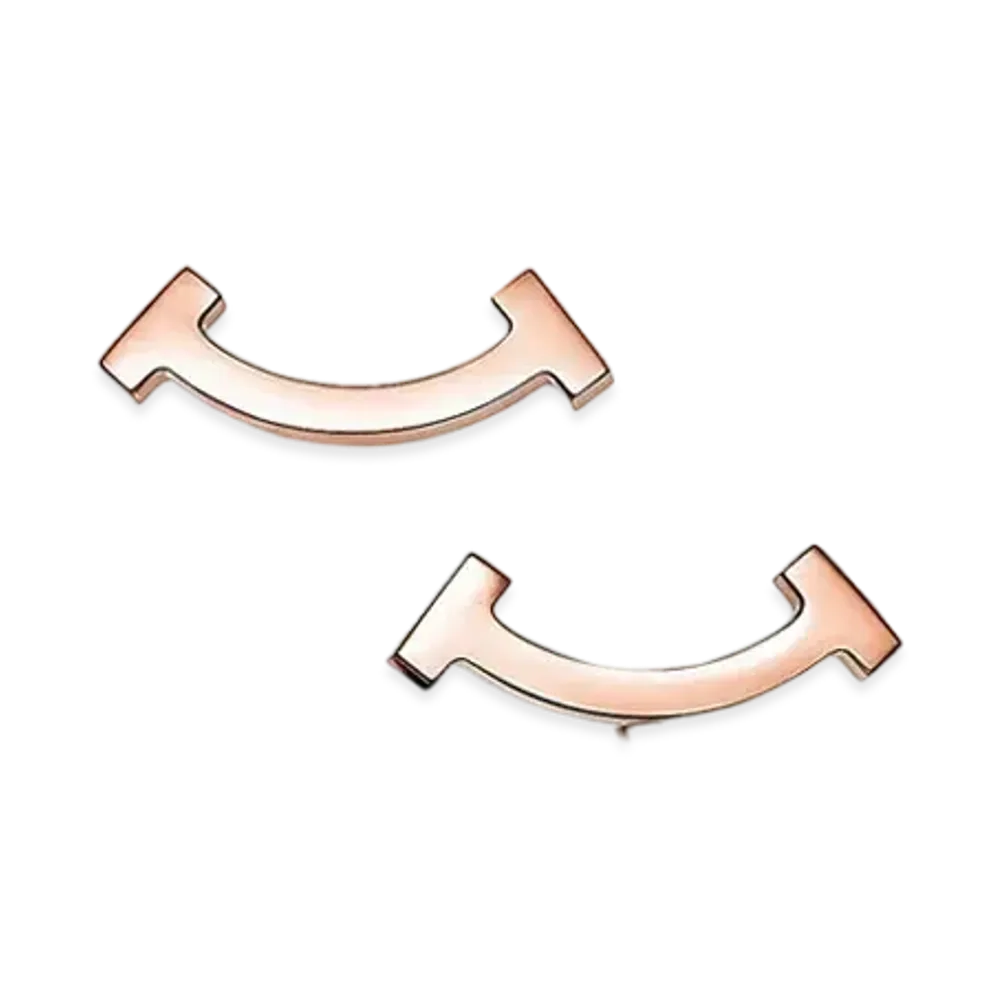 Tiffany & Co. T Smile Earrings "Rose Gold"