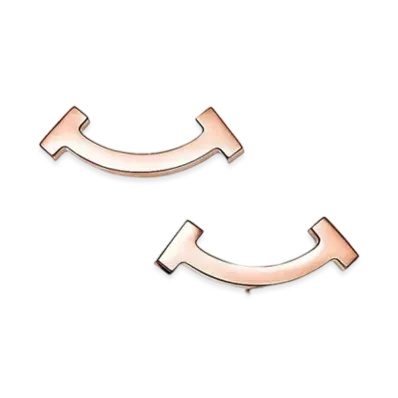 Tiffany & Co. T Smile Earrings "Rose Gold"