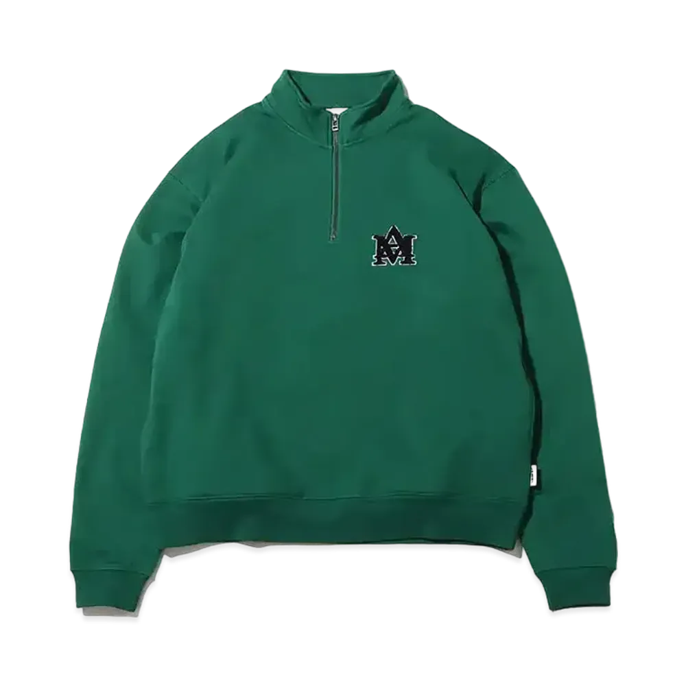 atmos AM Logo Half Zip Sweat "Green"