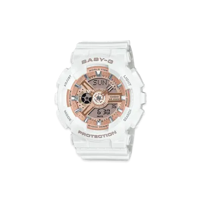 Casio G-Shock BA-110 Analog-Digi L Watch "White/Comb"