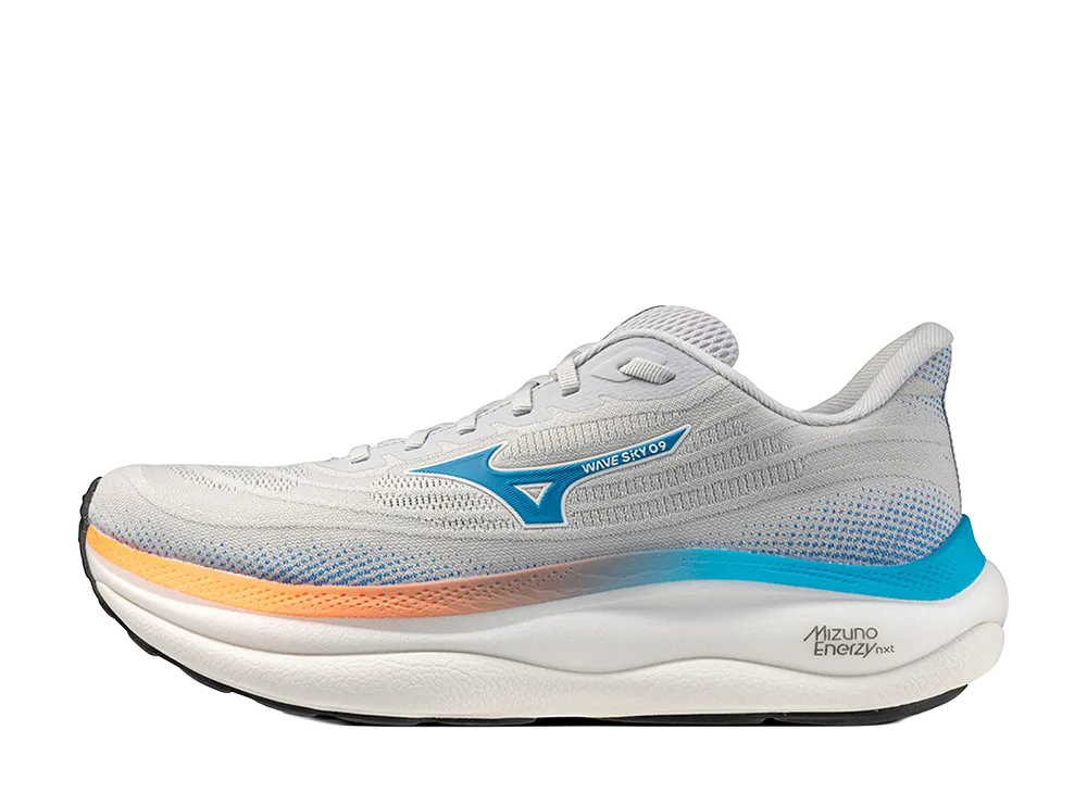 Mizuno Wave Sky 9 "Gray/Sky Blue/Coral"