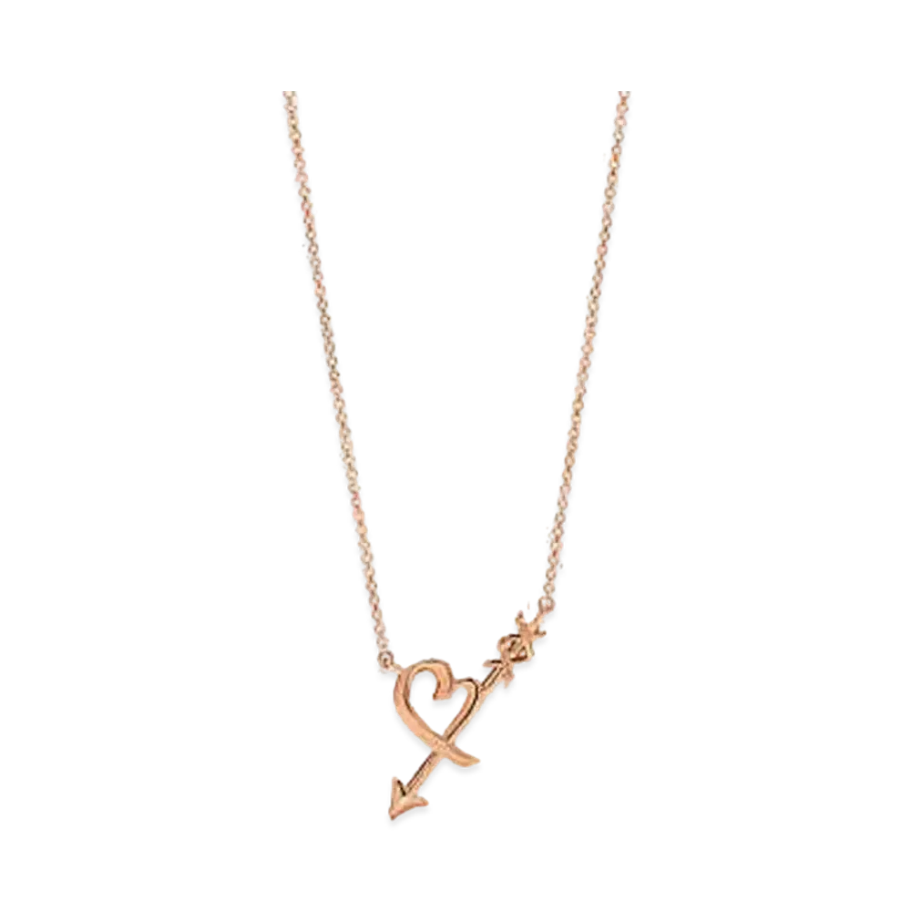 Tiffany & Co. Paloma Picasso Graffiti Heart & Arrow Pendant 18K "Rose Gold"
