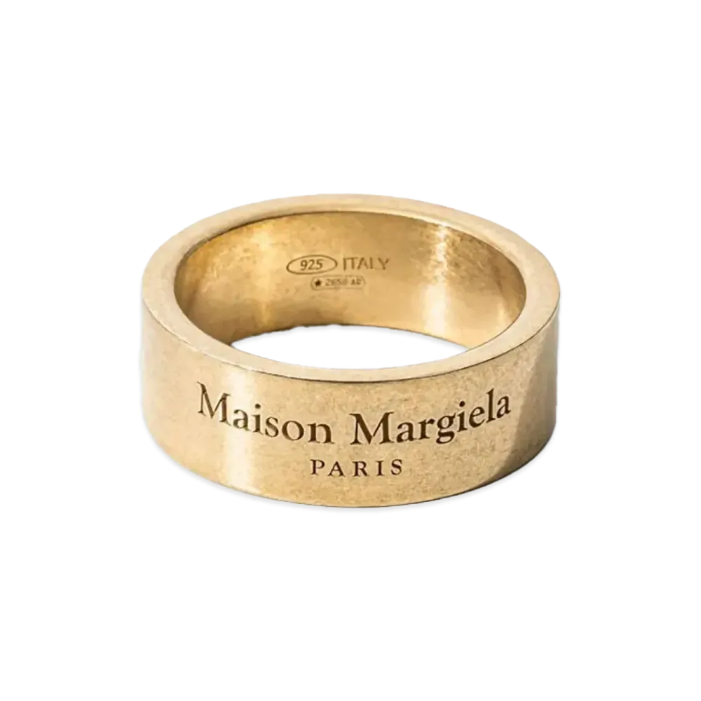 Maison Margiela Wide Logo Palladium Ring "Gold"