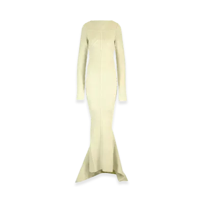 Rick Owens Women's Ribbed Knit Mermaid Dress "Green"