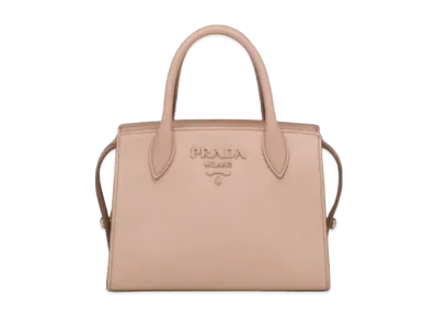 PRADA Saffiano Leather Monochrome Handbag "Pink Beige"