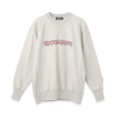HYSTERIC GLAMOUR Maiden Logo Embroidery Sweatshirt "Top Gray"