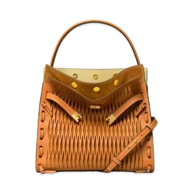 Tory Burch Lee Radziwill Double Bag "Tan"