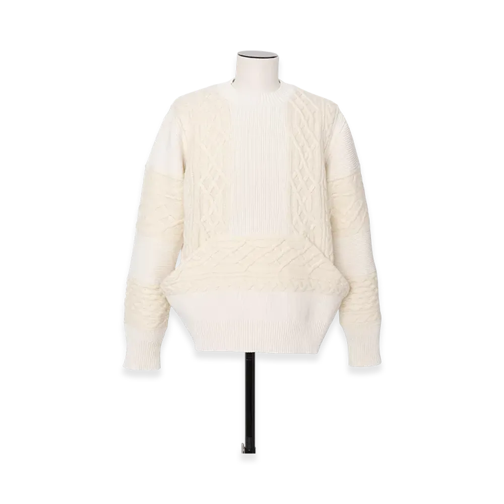 sacai Wool Knit Pullover "Off White"
