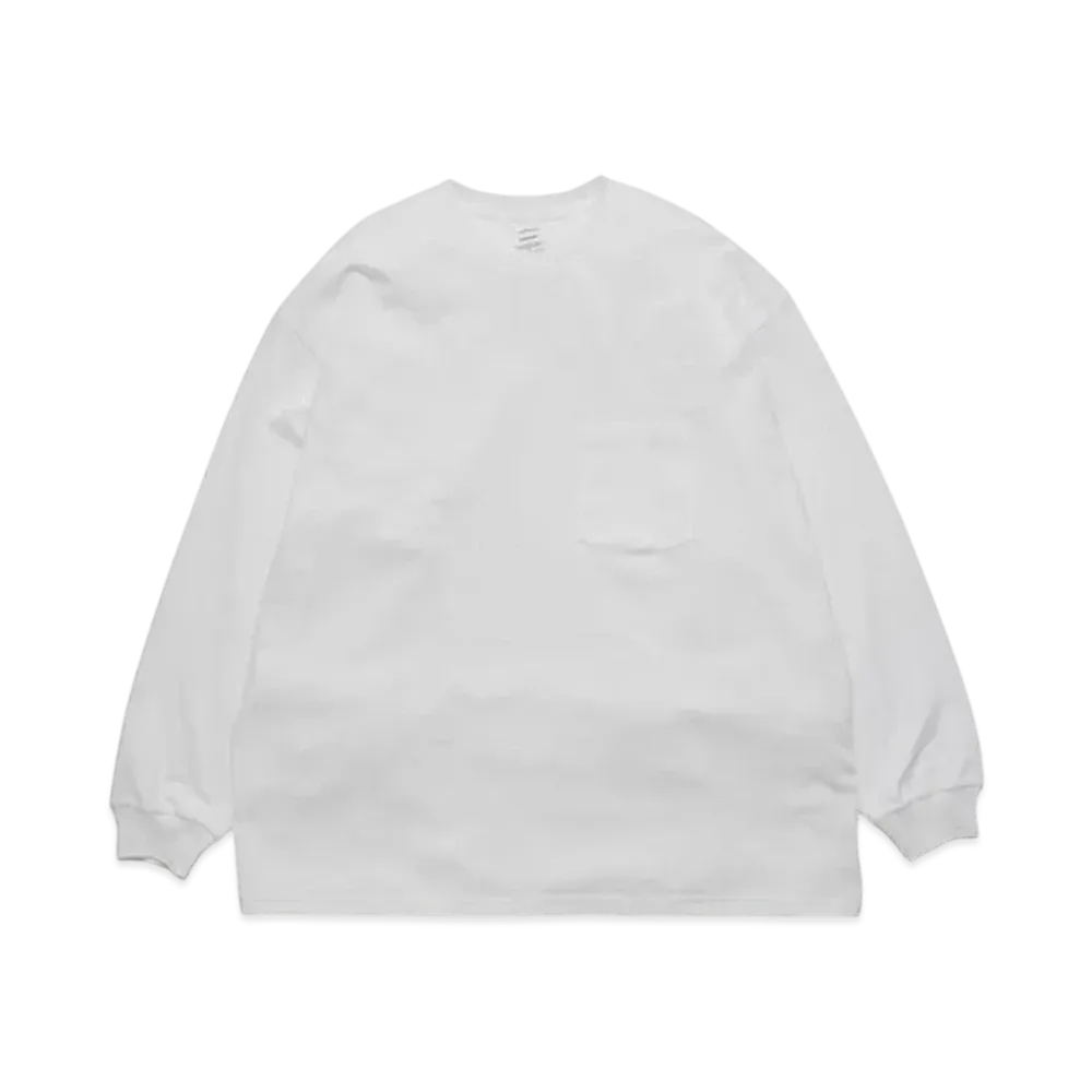 Graphpaper L/S Oversized Pocket Tee "White"