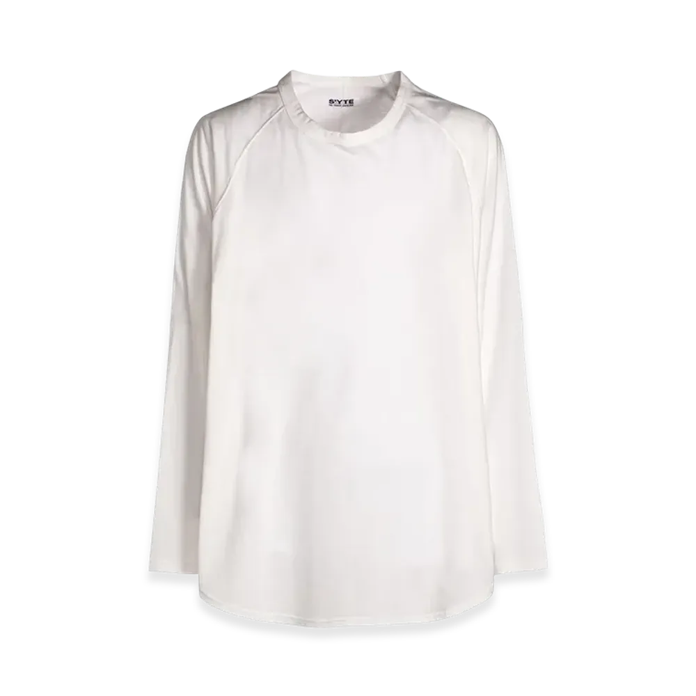 S'YTE Soft Jersey Back Center Stitch Oversized Raglan Sleeve T-Shirt "White"