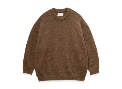 Graphpaper Cotton Wool Slub Oversized Crew Neck Knit "Brown"