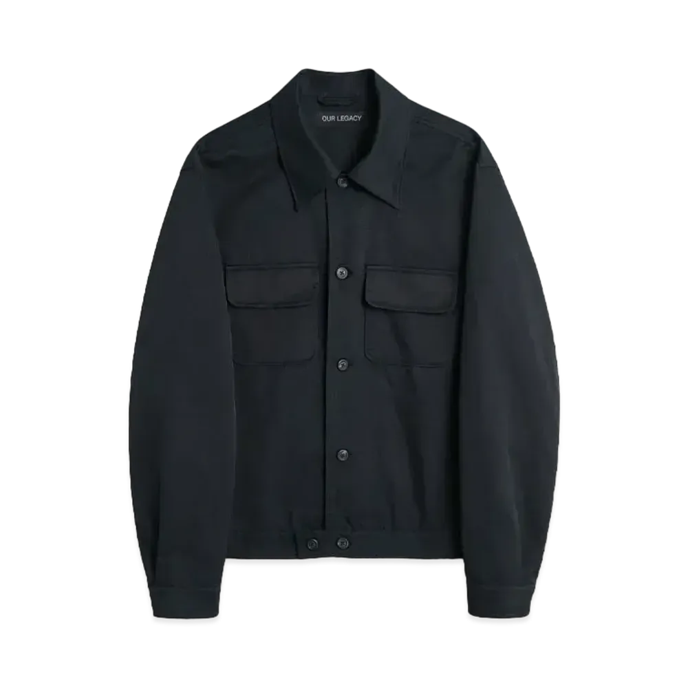 OUR LEGACY Coach Jacket Exquisite Weave "Deluxe Black"