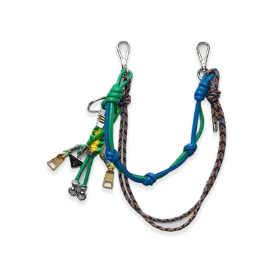PRADA Pop String Nappa Leather x Metal Bag Charm "Mint/Mare"
