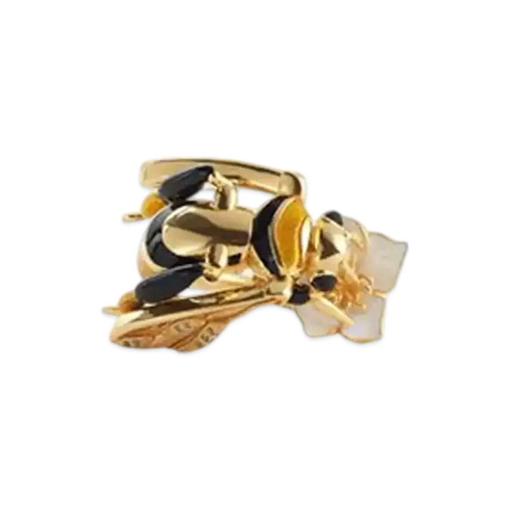 Bottega Veneta Ape Ring "White/Gold Caramel"