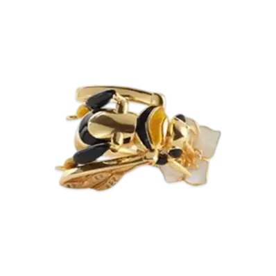 Bottega Veneta Ape Ring "White/Gold Caramel"