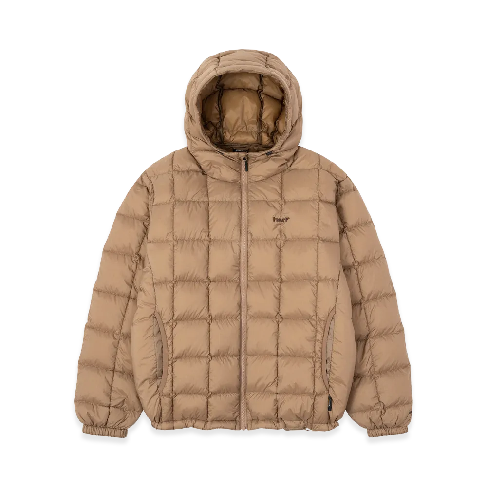 HUF x TAION Sierra Feather Light Hooded Jacket "Brown"