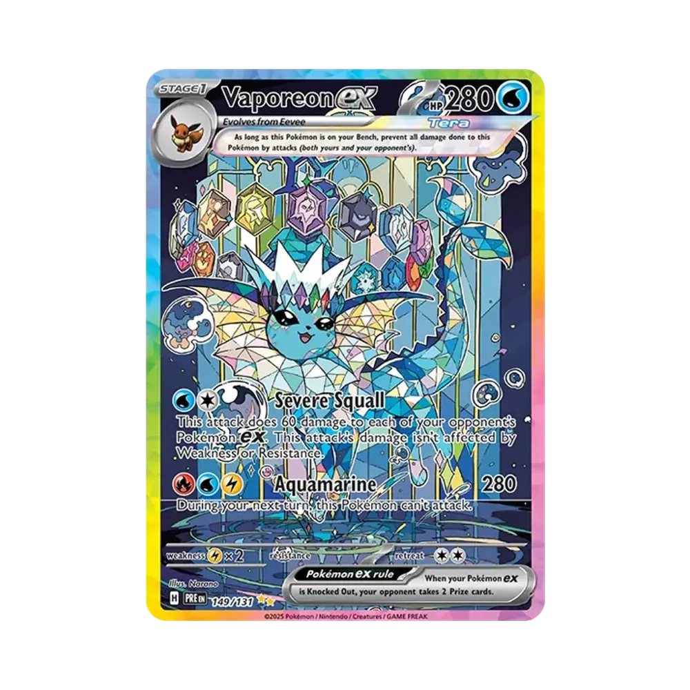シャワーズex SIR [PRE EN 149/131]【英語版】(スカーレット&バイオレット「プリズマティックエボリューションズ」)