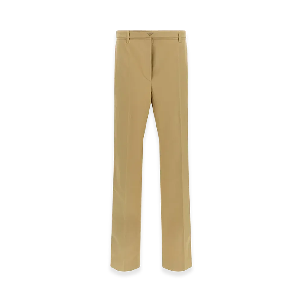 PRADA Women's Panama Old Cotton Pants "Beige"