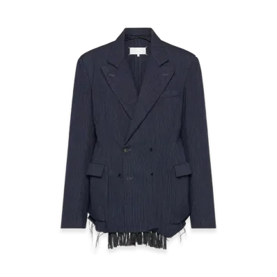 Maison Margiela Wool Pinstripe Jacket "Blue"